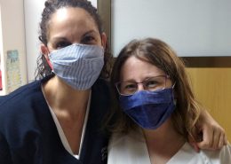 Equip d'infermeria de la FSFA amb les noves mascaretes